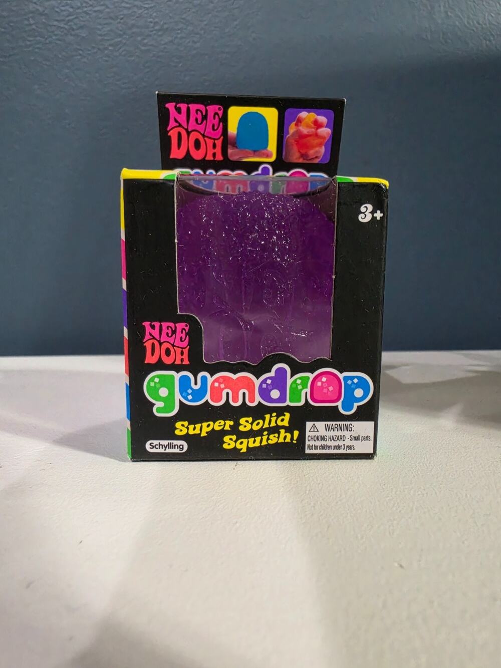NeeDoh Gumdrop Purple Super Solid Squish Schylling NEW 26080HY